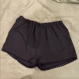 Brandy Melville Black Fringe Leticia Shorts